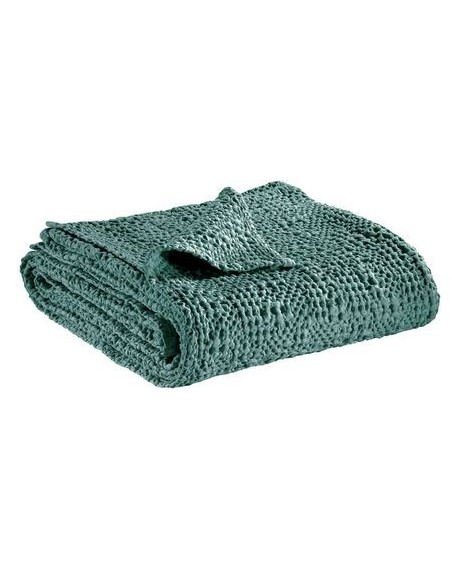 BED COVER VIVARAISE TANA  VERT DE GRIS 240×260 100% COTTON