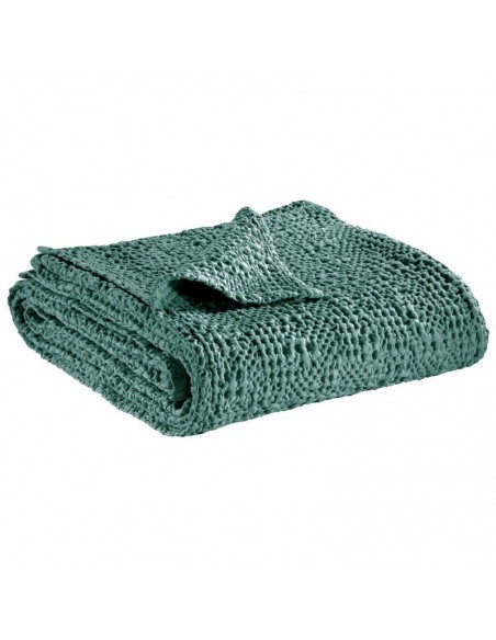 THROW VIVARAISE TANA VERT DE GRIS 180X260 100% COTTON