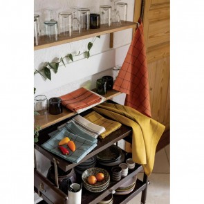 ΠΕΤΣΕΤΑ ΚΟΥΖΙΝΑΣ WINKLER KILIA RAYE BRIQUE 50X70 50% ΒΑΜΒΑΚΙ 50% ΛΙΝΟ 2