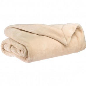 SOFA BLANKET VIVARAISE TENDER CREME 150×200 100% POLYESTER