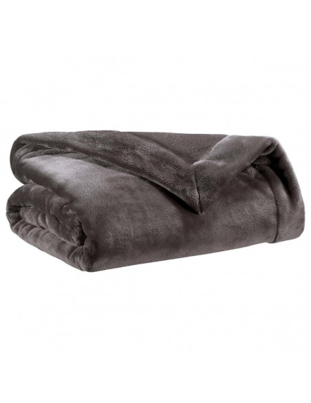 SOFA BLANKET VIVARAISE TENDER ASPHALTE 150×200 100% POLYESTER