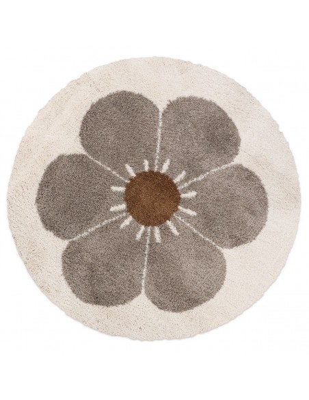 RUG NATTIOT BOHEMIAN DAISY TAUPE D 120 100% POLYESTER