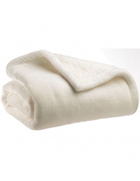 BED COVER VIVARAISE MICHKA NEIGE 220×240 100% MICROFIBRE