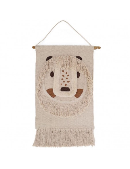 WALL HANGING NATTIOT LITTLE LEOPOLD ECRU 35x45cm 100% COTTON