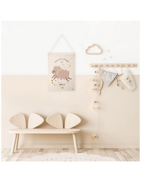 WALL HANGING NATTIOT LITTLE ARIES NATURAL 40x50 100% COTTON