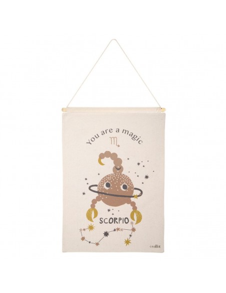 WALL HANGING NATTIOT LITTLE SCORPIO NATURAL 40×50 100% COTTON