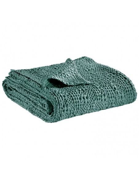 THROW VIVARAISE TANA VERT DE GRIS 140X200 100% COTTON