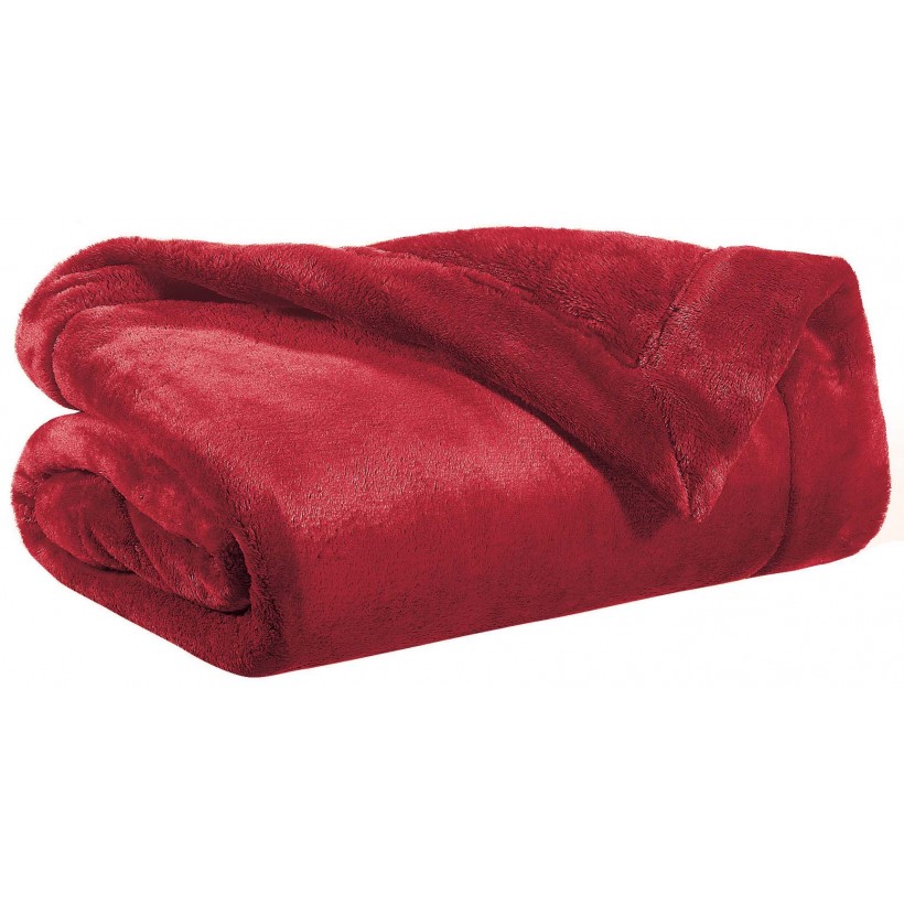SOFA BLANKET VIVARAISE TENDER RUBIS 150×200 100% POLYESTER
