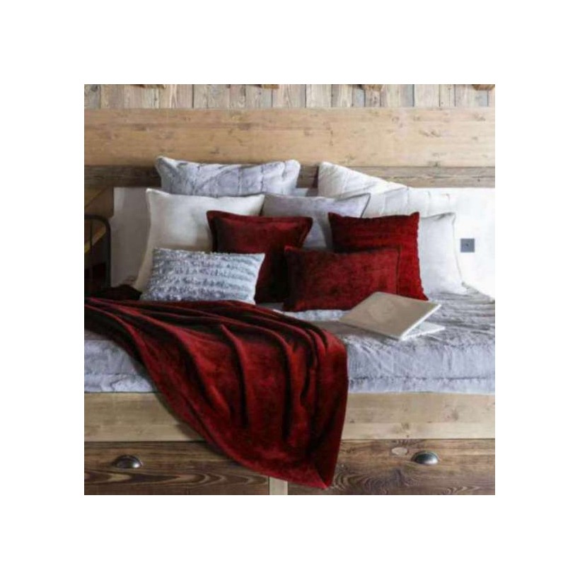 SOFA BLANKET VIVARAISE TENDER RUBIS 150×200 100% POLYESTER