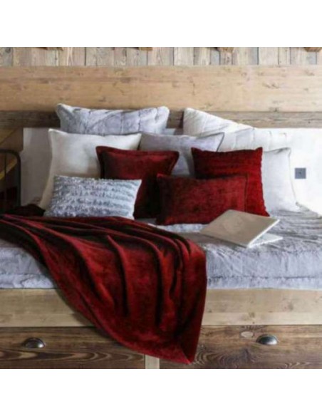 SOFA BLANKET VIVARAISE TENDER RUBIS 150×200 100% POLYESTER