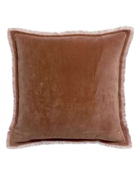 CUSHION VIVARAISE FARA BOIS DE ROSE 45×45 100% VELVET COTTON