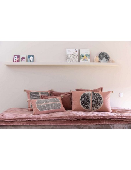 ΜΑΞΙΛΑΡΙ VIVARAISE FARA BOIS DE ROSE 45×45 100% ΒΑΜΒΑΚΕΡΟ ΒΕΛΟΥΔΟ