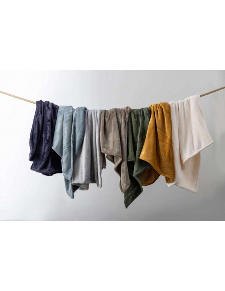 SOFA BLANKET VIVARAISE MICHKA BRONZE 130X160 100%POLYESTER