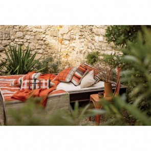 HANDMADE CUSHION VIVARAISE EDEN BRODE GROSEILLE 40x65 100% COTTON 2