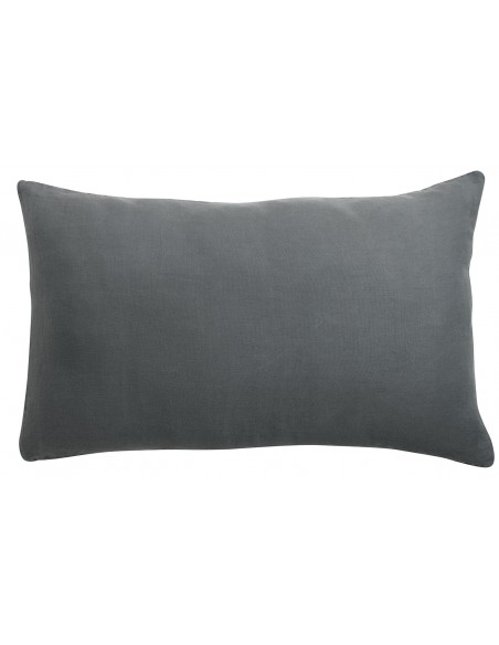 PILLOW CASE VIVARAISE KALA CARBONE 50x75 100% WASHED HEMP