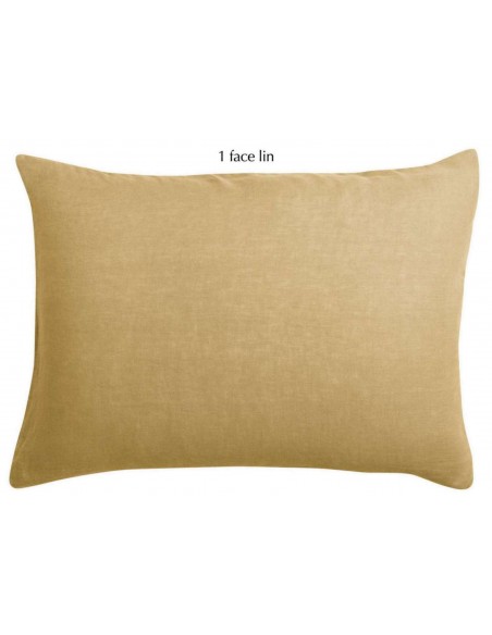 PILLOW CASE VIVARAISE LINCO GOLD 50x75 FRONTSIDE 100% LINEN BACKSIDE 100% COTTON
