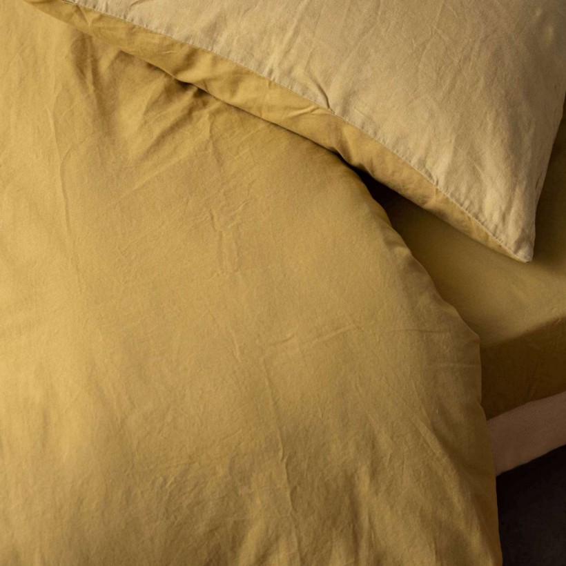 PILLOW CASE VIVARAISE LINCO GOLD 50x75 FRONTSIDE 100% LINEN BACKSIDE 100% COTTON