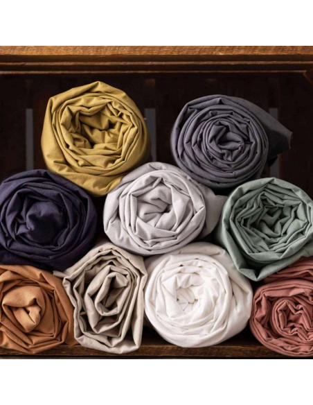 FITTED SHEET VIVARAISE CALITA 160x200 GOLD 100% COTTON