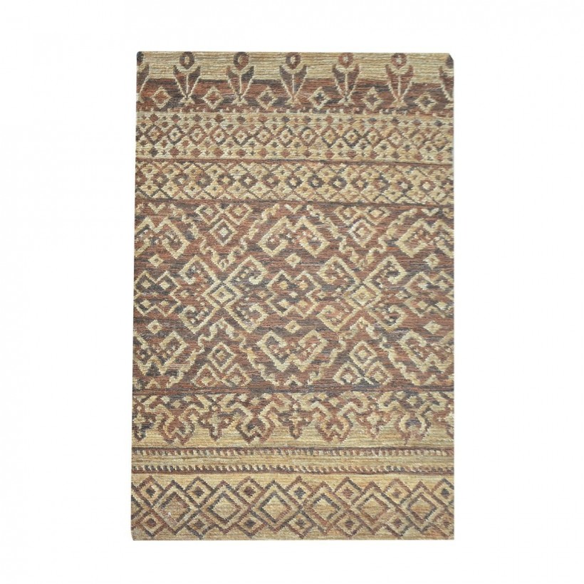 RUG ZANE NATURAL BROWN 160X230 55% LEATHER 45% JUTE