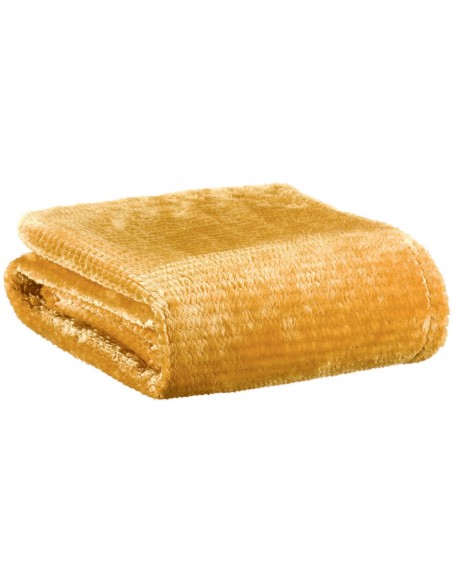 SOFA BLANKET VIVARAISE ADEL BRONZE 130x160 100% POLYESTER