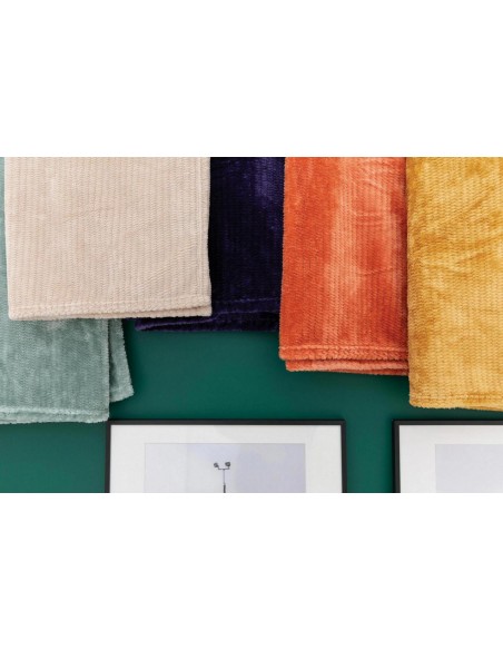 SOFA BLANKET VIVARAISE ADEL TERRACOTTA 130x160 100% POLYESTER