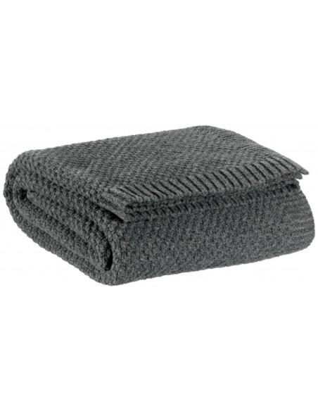 SOFA BLANKET VIVARAISE DANILO CARBONE 130x160 100% POLYESTER