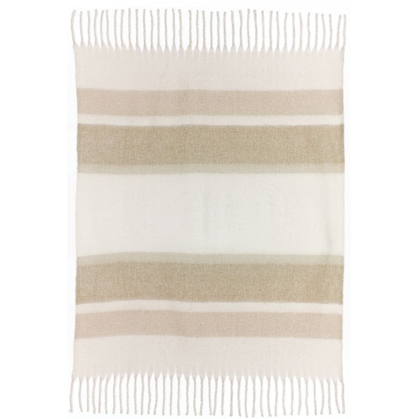 THROW VIVARAISE ISABEL NATUREL 130x160 100% RECYCLED POLYESTER