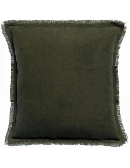 ΜΑΞΙΛΑΡΙ VIVARAISE LALY OLIVE 45x45 50% ΛΙΝΟ 50% ΒΑΜΒΑΚΙ