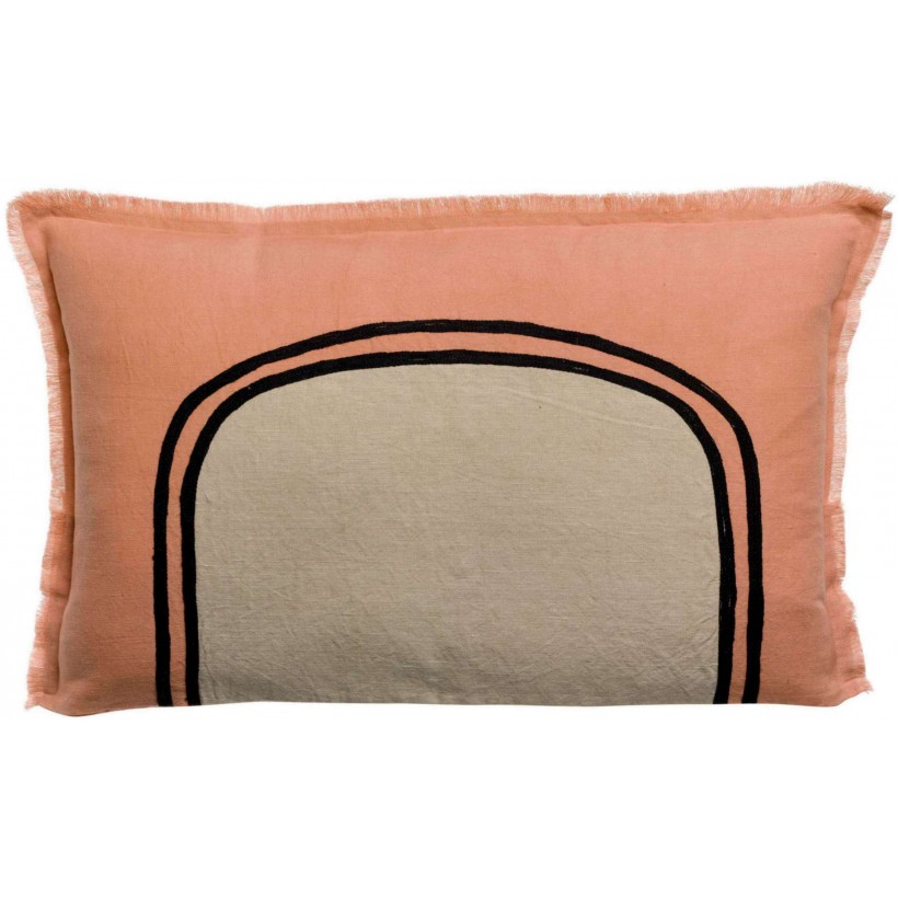 CUSHION VIVARAISE LALY BICOLORE EPICE 40x65 50% LINEN 50% COTTON