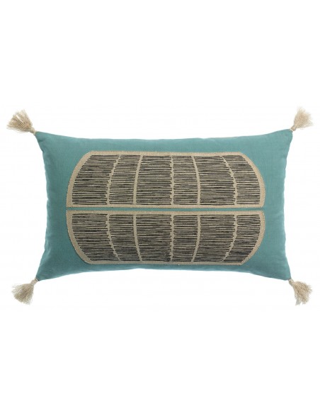 CUSHION VIVARAISE YAEL PRUSSE 40x65 100% COTTON