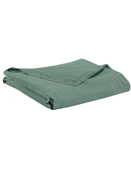 BED SHEET VIVARAISE ZEFF LIT VERT DE GRIS 240x300 100% LINEN
