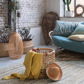 THROW VIVARAISE ZEFF NOMADE PRUSSE 140x200 100% LINEN 2