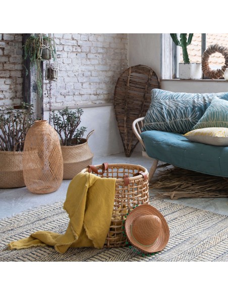THROW VIVARAISE ZEFF NOMADE PRUSSE 140x200 100% LINEN