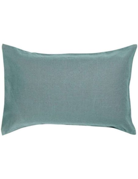 PILLOW CASE VIVARAISE ZEFF LIT VERT DE GRIS 50x75 100% LINEN