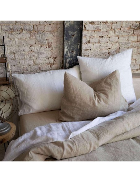 PILLOW CASE VIVARAISE ZEFF LIT VERT DE GRIS 50x75 100% LINEN