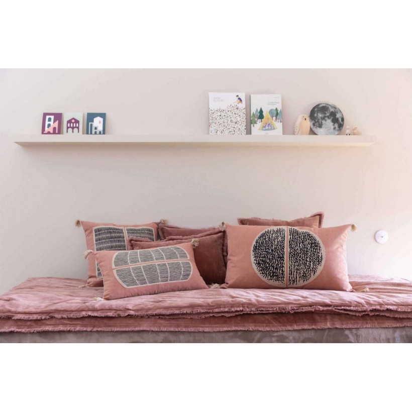 THROW VIVARAISE FARA BOIS DE ROSE 135X200 100% VELVET COTTON