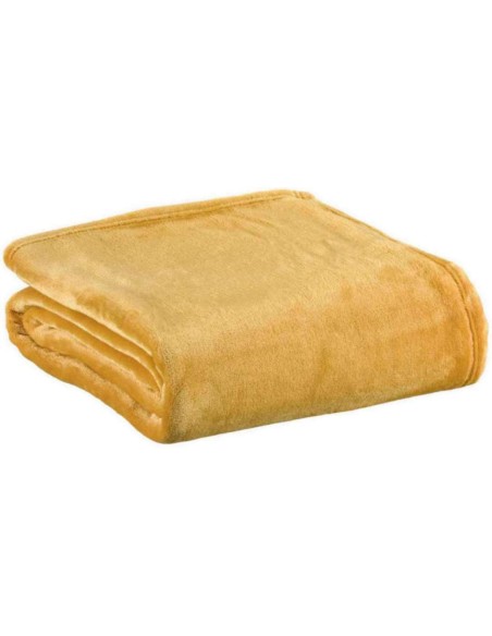 SOFA BLANKET VIVARAISE THEO BRONZE  130X160 100%POLYESTER