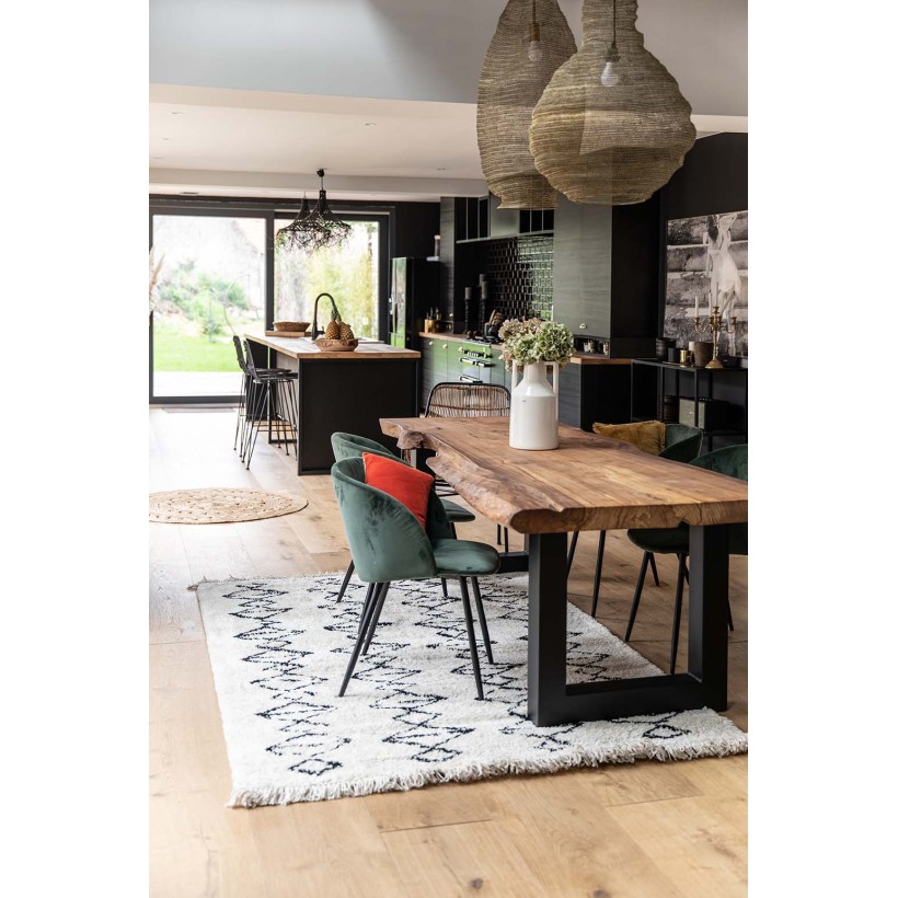 RUG VIVARAISE ZAGORA NEIGE 160X230 68% POLYPROPYLENE 27% JUTE 5% POLYESTER