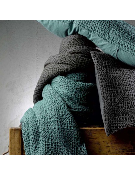 THROW VIVARAISE TANA PRUSSE 140X200 100% COTTON