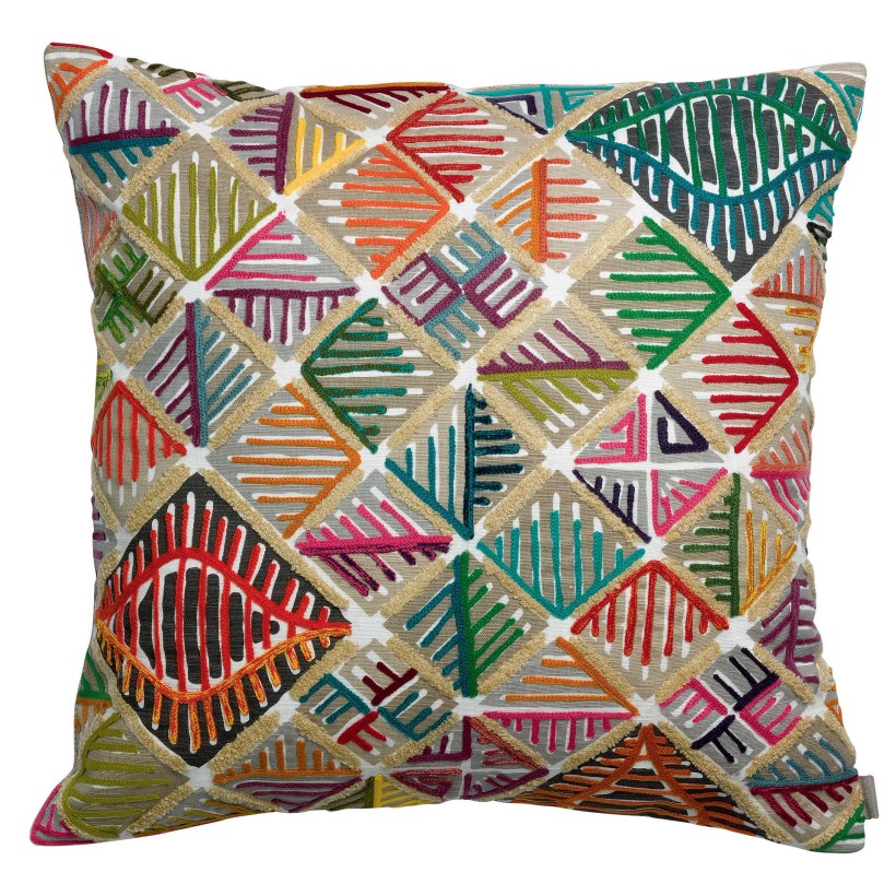 HANDMADE CUSHION VIVARAISE ORSO MULTICO 45x45 100% COTTON
