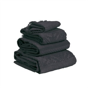 FACE TOWEL VIVARAISE ZOE CARBONE 50x100 100% COTTON 2