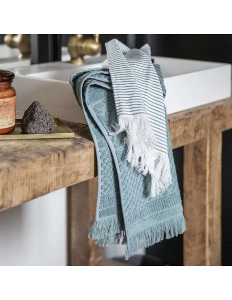 HAND TOWEL VIVARAISE ZOE VERT DE GRIS  30x50 100% COTTON