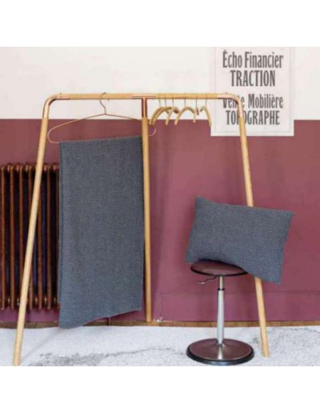 THROW VIVARAISE TANA CENDRE 180X260 100%COTTON