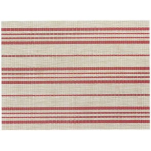 PLACE MAT WINKLER SINA NATUREL/ROUGE  33x45 75%PVC 25%POLYESTER