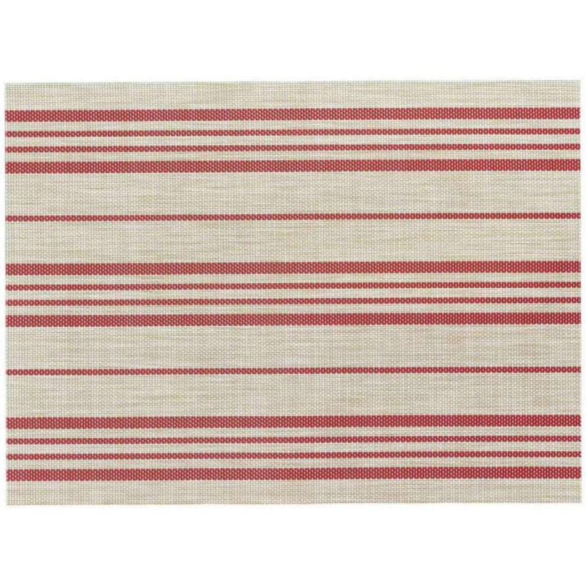 PLACE MAT WINKLER SINA NATUREL/ROUGE  33x45 75%PVC 25%POLYESTER