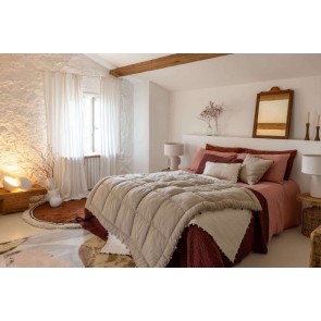 THROW VIVARAISE TANA TABAC 180X260 100% COTTON 2