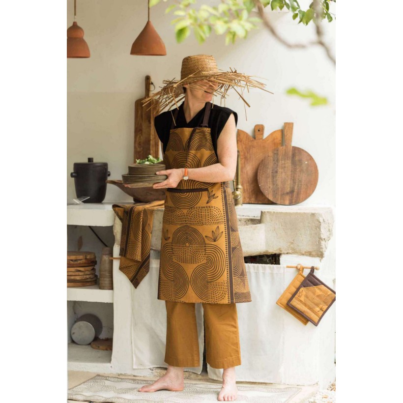 KITCHEN APRON WINKLER ETNA AMBRE 72x85 APRON 80% COTTON 20% POLYESTER