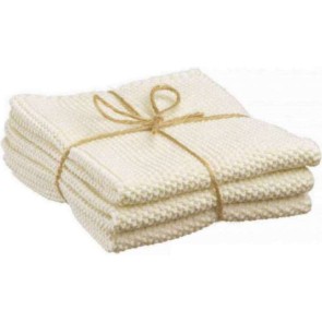 KITCHEN TOWEL WINKLER IZAN ECRU 25x25 SET OF 3 80% COTTON 20% POLYESTER