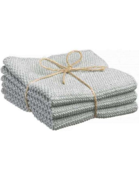 KITCHEN TOWEL WINKLER IZAN GRIS 25x25 SET OF 3 80% COTTON 20% POLYESTER