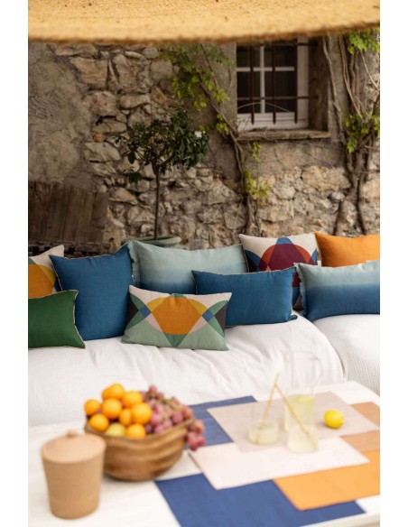 ΜΑΞΙΛΑΡΙ VIVARAISE CELESTE INDIGO 45x45 100% ΛΙΝΟ